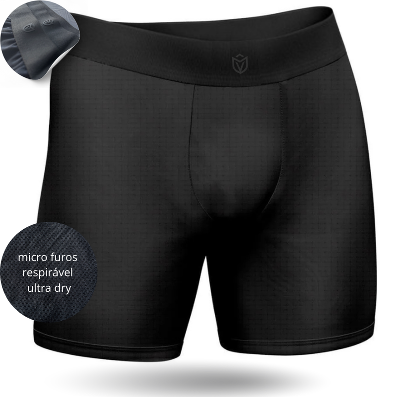 Cueca Boxer Long Super Dry - Black Edition