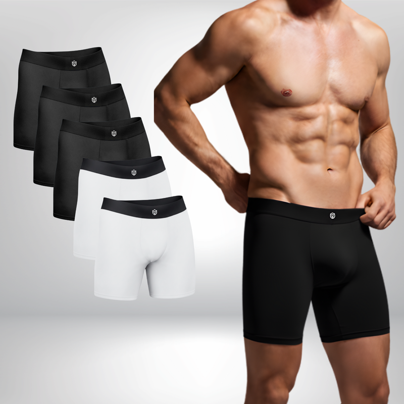 Kit com 5 Cueca Boxer Long Antimicrobiana Bravto