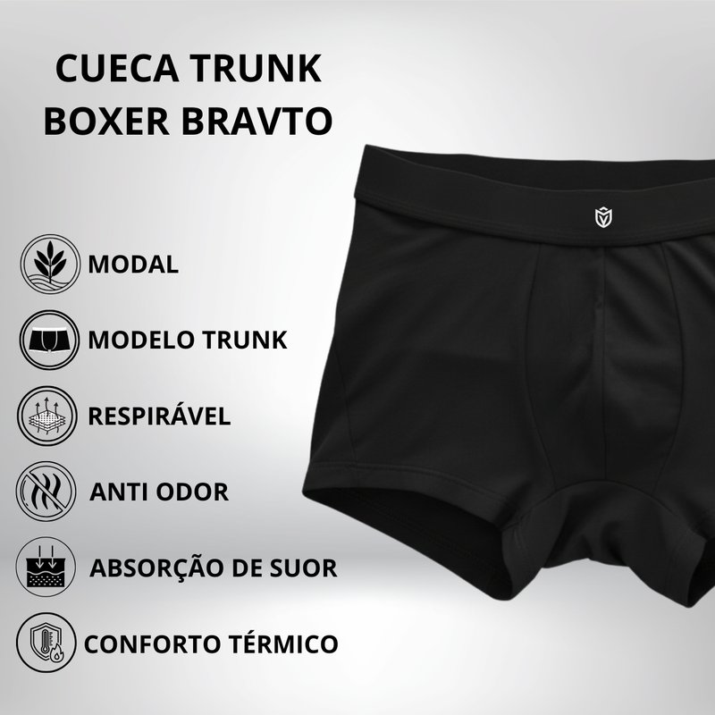 Kit Com 5 Cueca Trunk Modal Bravto