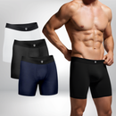 Kit com 3 Cueca Boxer Long Antimicrobiana BRAVTO