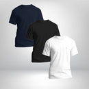 Kit com 3 Camiseta de Algodão Manga Curta Bravto