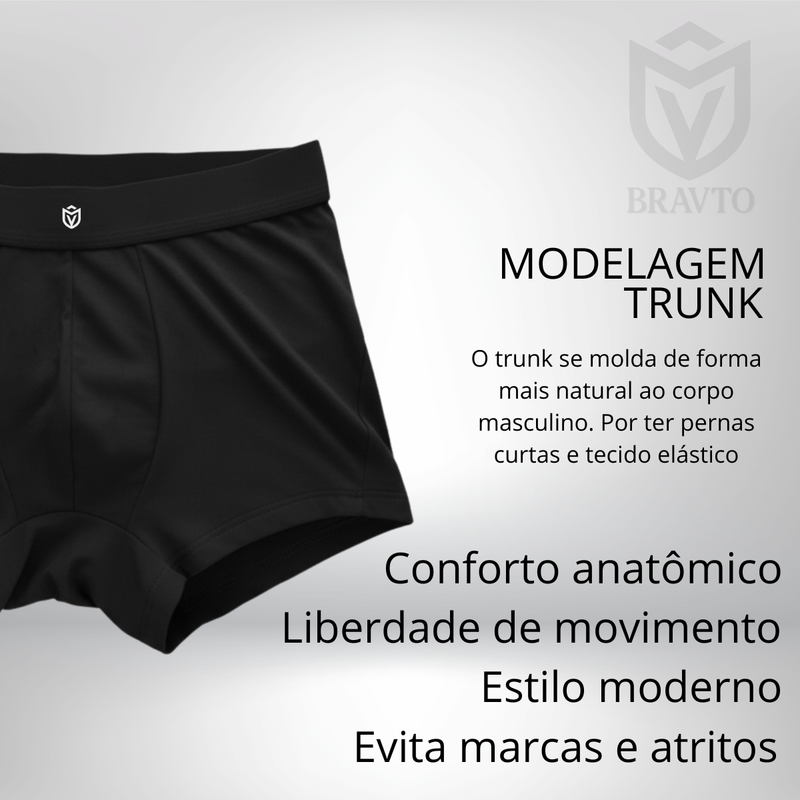 Kit Com 5 Cueca Trunk Modal Bravto
