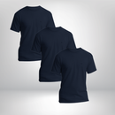 Kit com 3 Camiseta de Algodão Manga Curta Bravto