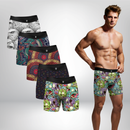 Kit 5 Cueca Boxer Long Estampas Digitais BRAVTO