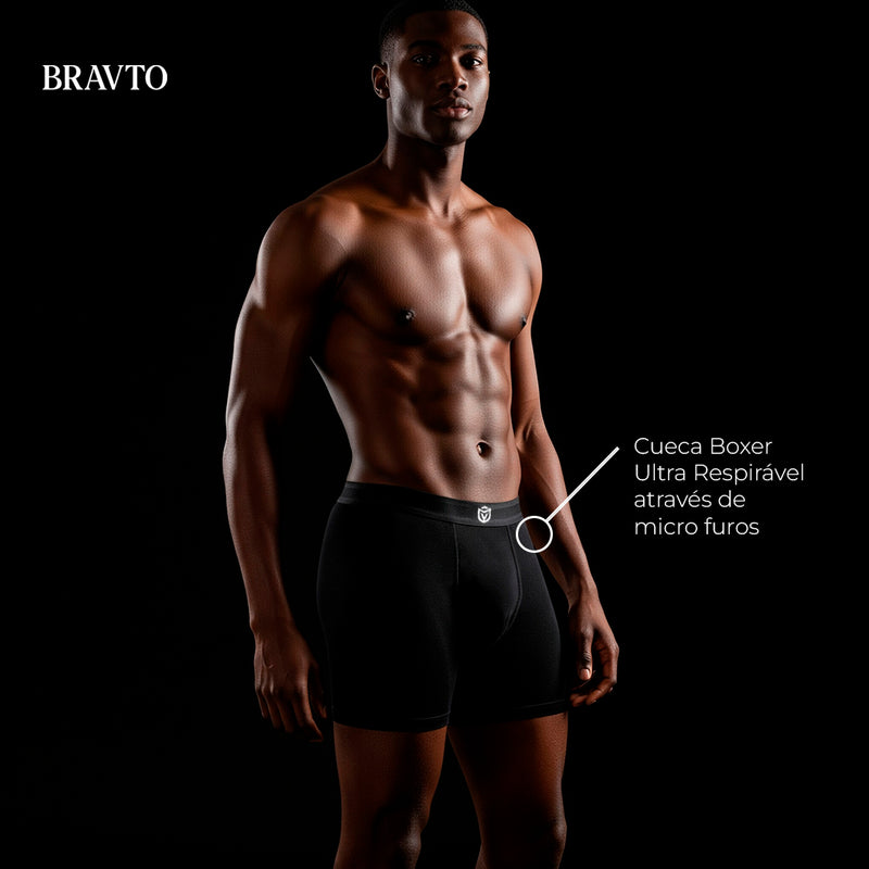 Cueca Boxer Long Super Dry - Black Edition