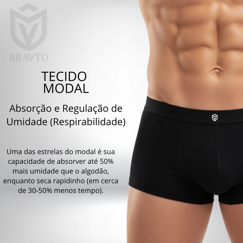 Kit Com 5 Cueca Trunk Modal Bravto