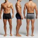 Kit com 6 Cueca Boxer Microfibra Classic Preto, Chumbo e Marinho BRAVTO