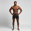 Kit com 6 Cueca Boxer Microfibra Classic Preto, Chumbo e Marinho BRAVTO