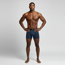 Kit com 6 Cueca Boxer Microfibra Classic Preto, Chumbo e Marinho BRAVTO