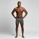 Kit com 6 Cueca Boxer Microfibra Classic Preto, Chumbo e Marinho BRAVTO