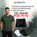 KIT CAMISETA DE ALGODÃO MANGA CURTA BRAVTO
