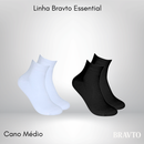 Kit com 2 Pares Meias Esportivas Cano Médio Bravto