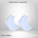 Kit com 2 Pares Meias Esportivas Cano Médio Bravto