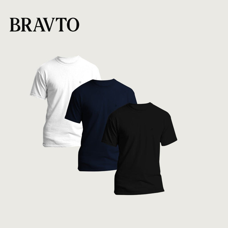 CAMISETA DE ALGODÃO MANGA CURTA BRAVTO - Bravto Group