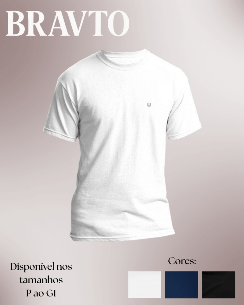 CAMISETA DE ALGODÃO MANGA CURTA BRAVTO - Bravto Group