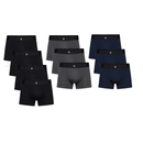 Kit com 10 Cueca Boxer Cotton Premium Preta, Chumbo e Marinho BRAVTO - Bravto Group