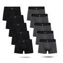 Kit com 10 Cueca Boxer Cotton Premium Preta e Chumbo BRAVTO - Bravto Group