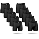Kit com 10 Cueca Boxer Long Antimicrobiana Preta BRAVTO - Bravto Group