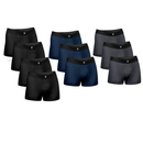Kit com 10 Cueca Boxer Microfibra Classic Azul, Chumbo e Preto BRAVTO - Bravto Group