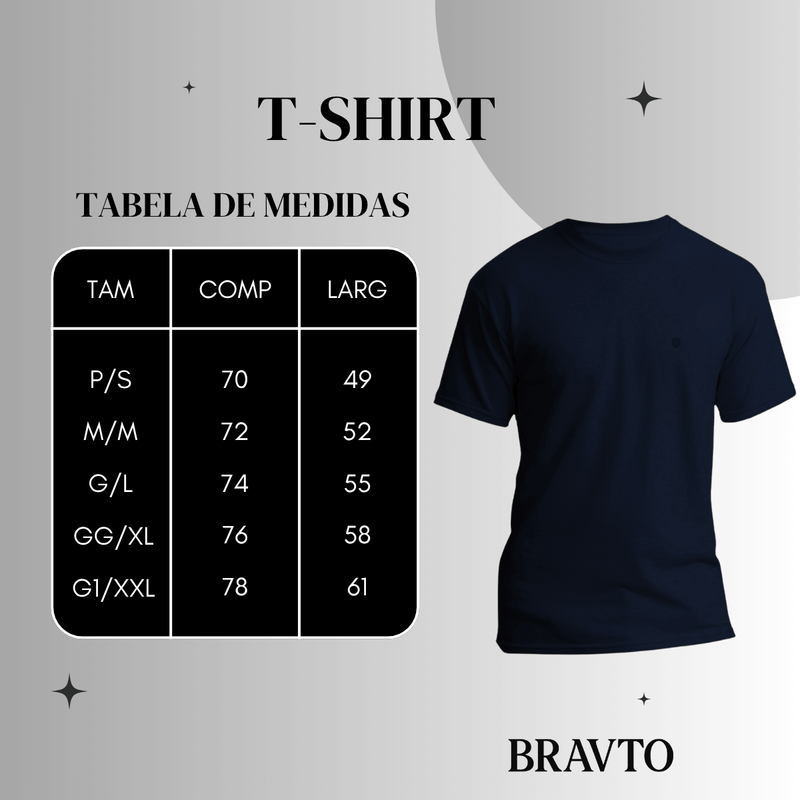 Kit com 2 Camiseta de Algodão Manga Curta Bravto - Bravto Group