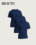 Kit com 3 Camiseta de Algodão Manga Curta Bravto - Bravto Group