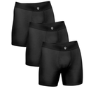 Kit com 3 Cueca Boxer Long Antimicrobiana Preta BRAVTO - Bravto Group