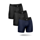 Kit com 3 Cueca Boxer Long Antimicrobiana PT/MH BRAVTO - Bravto Group