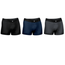 Kit com 3 Cueca Boxer Microfibra Classic Preto, Chumbo e Marinho BRAVTO - Bravto Group