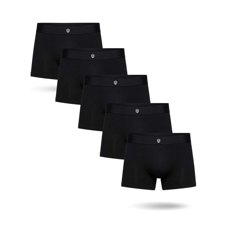 Kit com 5 Cueca Boxer Cotton Premium Preta BRAVTO - Bravto Group