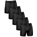 Kit com 5 Cueca Boxer Long Antimicrobiana Preta BRAVTO - Bravto Group