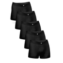 Kit com 5 Cueca Boxer Microfibra Classic Preto BRAVTO - Bravto Group
